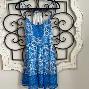 HOLLISTER SUMMER RACERBACK MINI DRESS BLUE SIZE SMALL